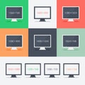 Responsive web design on different monitors Royalty Free Stock Photo
